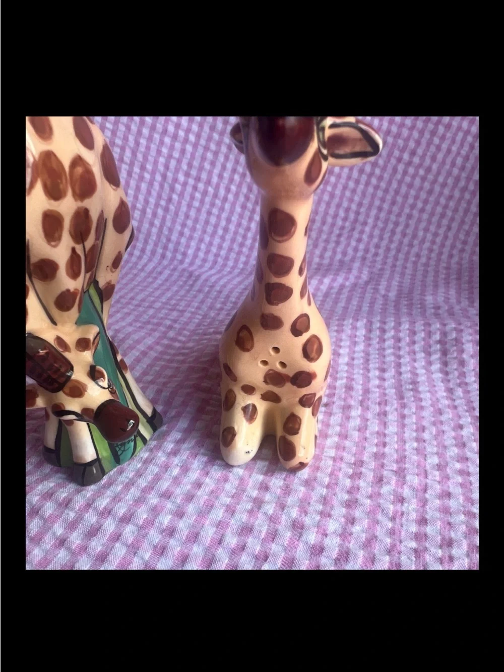 Blue Sky Clayworks Limited Edition Giraffe Salt & Pepper Shaker Lynda Corneielle